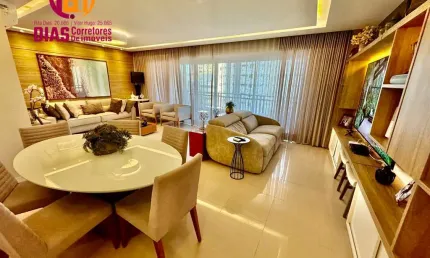 Vendo exclusivo Apartamento nascente mobiliado e decorado com 154m2, 04 suítes, total infraestrutura - Loteamento Aquários -  Salvador/BA.
