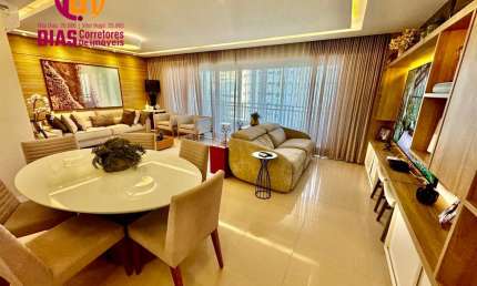 Alugo exclusivo Apartamento nascente mobiliado e decorado com 154m2, 04 suítes, total infraestrutura - Loteamento Aquários -  Salvador/BA.