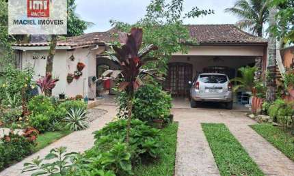 Casa com 3 dormitórios + edicula com 1 dormitório à venda, 210 m² por R$ 780.000 - Balneario Mogiano - Bertioga/SP
