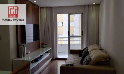Apartamento mobiliado com 2 dormitórios à venda, 65 m² por r$ 330.000 - jardim testae - guarulhos/sp