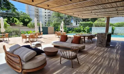 Apartamento Alto Padrão Guararapes, 4 suítes, 5 vagas, lazer completo.