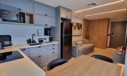 Vendo apartamento no condomínio wyndham barra da tijuca com 1 quarto e vaga de garagem.