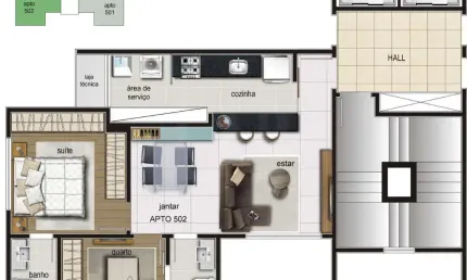 Apartamento à venda, 2 quartos, 1 suíte, 1 vaga, Santa Efigênia - Belo Horizonte/MG