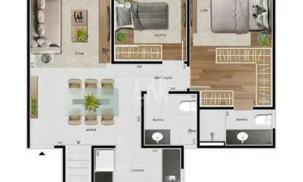 Apartamento à venda, 2 quartos, 1 suíte, 2 vagas, Castelo - Belo Horizonte/MG