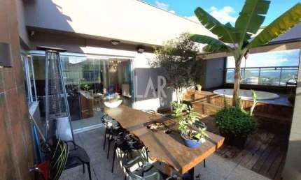 Cobertura para aluguel, 3 quartos, 3 suítes, 4 vagas, Vila da Serra - Nova Lima/MG