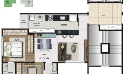 Apartamento à venda, 2 quartos, 1 suíte, 1 vaga, Santa Efigênia - Belo Horizonte/MG