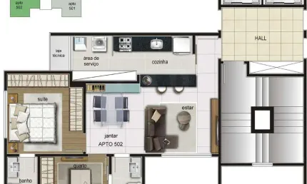 Apartamento à venda, 2 quartos, 1 suíte, 1 vaga, Santa Efigênia - Belo Horizonte/MG