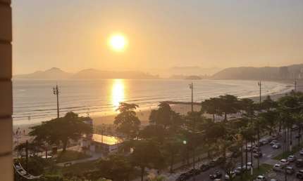 Apartamento com 2 dormitórios, 85 m²  frente mar porteira fechada