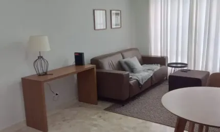 Apartamento de 1 dormitório 57m²  frente mar na ponta da praia
