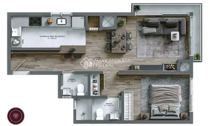 Apartamento com 1 quarto à venda na Ema Ferreira Bastos, 360, Centro, Gramado, 55 m2 por R$ 885.000