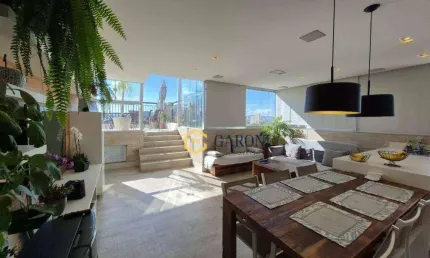 Apartamento tipo cobertura à venda 246m² três suítes, seis vagas, condomínio clube, lapa sp