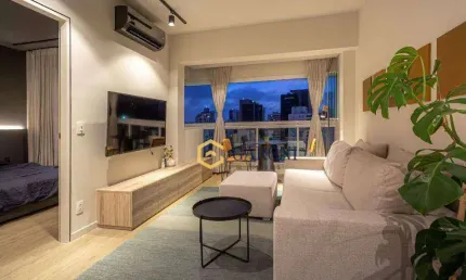 Apartamento com 1 quarto, 39 m² - venda ou Aluga - Pinheiros - São Paulo/SP
