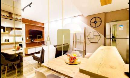 Apartamento para locação mobiliado, com decoração moderna, no bairro de Bela Vista