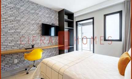 Studio para locação, todo mobiliado, impecável, no melhor de Pinheiros
