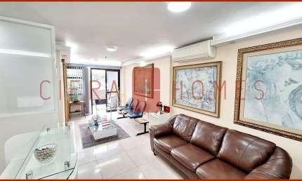 Sala para locação comercial, com 80 m², 2 conjuntos unificados com varanda, 2 vagas de garagem, no