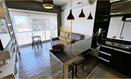 Studio para locação, mobiliado, 1 vaga, lazer completo, na Chácara Santo Antônio