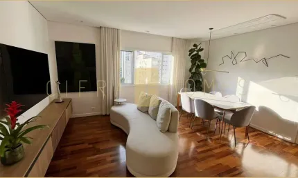 Apartamento moderno e mobiliado, 80m², 2 dormitórios, totalmente reformado