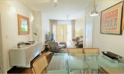 Apartamento mobiliado para locação, 87m², com Sacada, Escritório e Dois Dormitórios em Localização