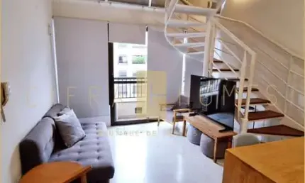 Loft mobiliado com 1 quarto, ar-condicionado e lazer completo nos Jardins.