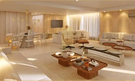 Apartamento totalmemte reformado com 3 suítes, sala ampla, ar-condicionado e lazer completo em regi