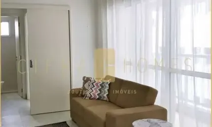 Apartamento para locação, com ou sem mobília, 1 dormitório, área de serviço integrada e 1 vaga de g