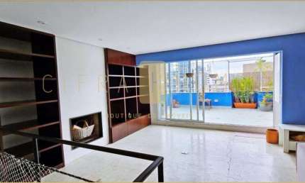 Cobertura duplex para locação, 140 m², 2 quartos, terraço grande, em Pinheiros