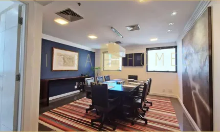 Conjunto comercial para locação, mobiliado, 4 salas, 3 vagas, no Jardim Paulista