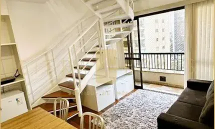 Apartamento duplex para locação, com 1 suíte, vaga de garagem e cozinha equipada em condomínio com