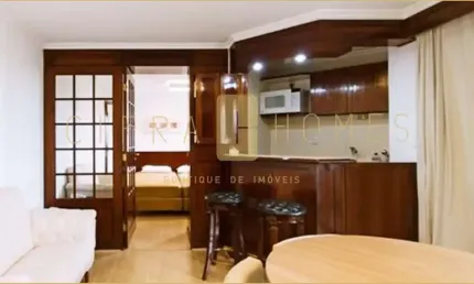 Apartamento para locação e venda, 1 dormitório, vaga e varanda, em localização privilegiada, próxim