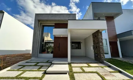 Casa em condomínio fechado com 3 quartos à venda na avenida wilson castelo branco, 196, deltaville, biguaçu por r$ 780.000