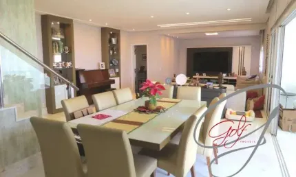 Imóvel de luxo à venda ou locação na Vila São Francisco, Osasco-SP: 4 quartos, 3 suítes, 3 salas, 6 banheiros, 4 vagas de garagem, 347m².