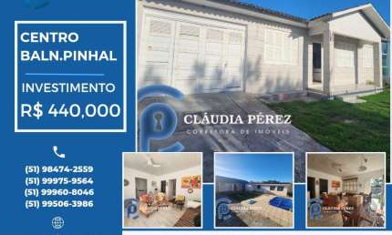 Casa com 4 quartos à venda no Centro, Balneário Pinhal , 450 m2 por R$ 440.000