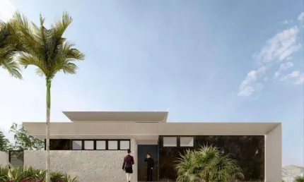 Terreno com projeto aprovado no condomínio alphaville. opção de entrega com a casa pronta. casa 4 suítes, 1 master, espaço gourmet, piscina e quintal.