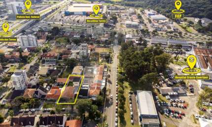 Terreno à venda na Rua Tibúrcio Brasil, 69, Jardim das Américas, Curitiba por R$ 1.400.000
