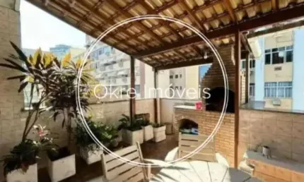 Cobertura com 3 quartos à venda na rua jornalista orlando dantas, botafogo, rio de janeiro, 160 m2 por r$ 1.100.000