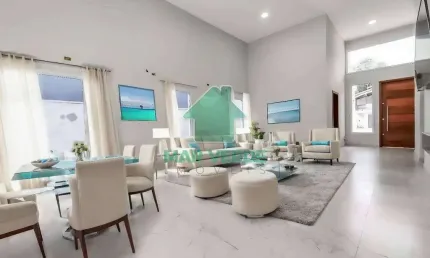 Casa Nova conceito aberto 3 suítes com Piscina fino acabamento em Condomínio Fechado pronta para morar