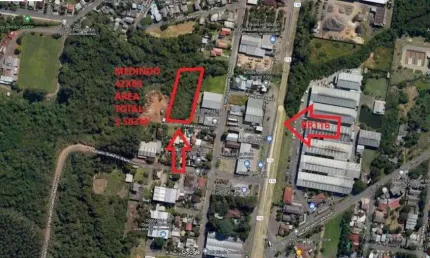 Terreno com 3.583m² as margens da br116, em estância velha/rs