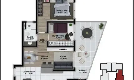 Apartamento com 2 quartos à venda no Imigrante, Farroupilha , 73 m2 por R$ 451.886