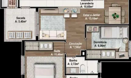 Apartamento com 2 quartos à venda no santa catarina, caxias do sul , 69 m2 por r$ 485.000