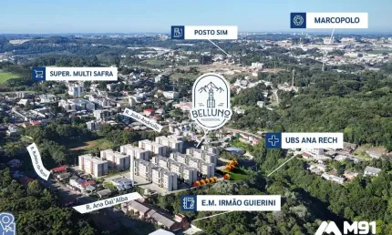 Apartamento com 2 quartos à venda na Ana Rech, Caxias do Sul  por R$ 189.990
