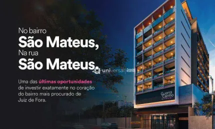 Studio com 1 quarto à venda, 26 m² por R$ 244.900 - São Mateus - Juiz de Fora/MG