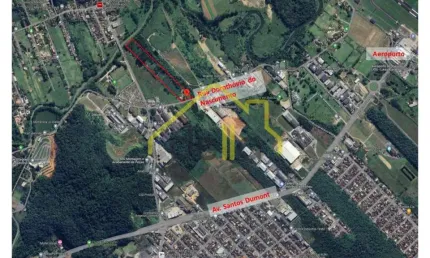 Terreno na região Industrial Norte com 43.000m2 para construção de Galpão localizado próximo do Aeroporto e Avenida Santos Dumond !