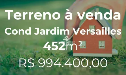Terreno à venda, condomínio jardim versailles - uberlândia/mg