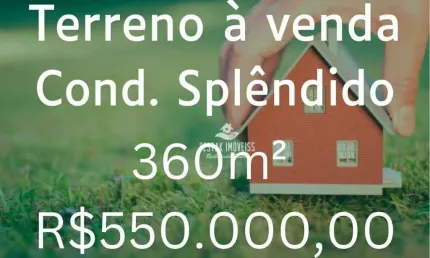 Terreno à venda, 360 m² - condomínio splêndido - uberlândia/mg