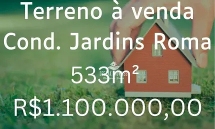 Terreno à venda, 533 m² - condomínio jardins roma - uberlândia/mg