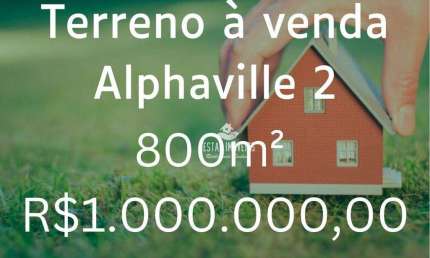 Terreno à venda, 800 m² - Condomínio Alphaville 2 - Uberlândia/MG