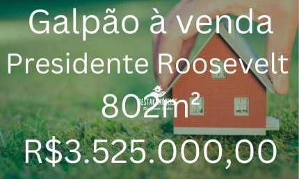 Galpão à venda, 802 m² por R$ 3.525.000,00 - Presidente Roosevelt - Uberlândia/MG