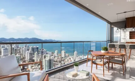 Entrega 2025! apartamento de 4 suítes em 80 vezes para pagar ! em meia praia