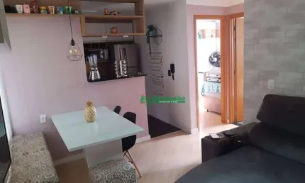 Apartamento com 2 dormitórios à venda, 48 m² por r$ 210.000,00 - água chata - guarulhos/sp