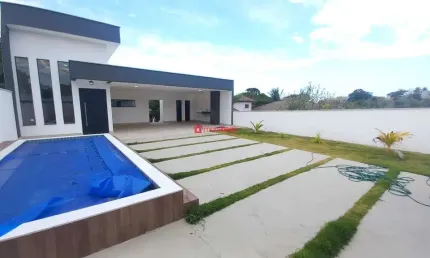 Casa em condomínio fechado com 3 quartos à venda na rua praia do sudoeste, 100, boqueirão, são pedro da aldeia, 148 m2 por r$ 800.000